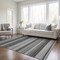 Homeroots 5' X 8' Black Striped Washable Indoor Outdoor Area Rug 576955 - alternate 5