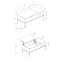Monarch Specialties Coffee Table, 42"L, Rectangular, Cocktail, Lift-top, Washed Oak, Black Metal, Contemporary, Modern I 3807 - alternate 3
