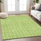 Homeroots 5' X 8' Lime Green And Ivory Striped Washable Indoor Outdoor Area Rug 595878 - alternate 9