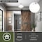 Vaxcel VAXCEL Huntley 12-in W Satin Nickel Farmhouse Schoolhouse Semi Flush Mount Ceiling Light White Glass C0176 - alternate 7