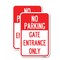Signmission No Parking - Gate Entrance Only, 18'' X 24'' 2 Signs, Heavy Gauge Aluminum, 2PK A-1824-2PACK-23808 - alternate 1