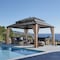 Sunjoy Kingston 16x12 Gazebo, Steel Hardtop Gazebo with Curtain and Netting - Woodgrain Aluminum Posts A10204368000 - alternate 1