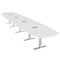 Skutchi Designs Arc Boat Conference Table With Power, 48 in W, 216 in L HAR-ABOT-48X216-T-WA7976-ESIL - alternate 1
