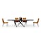 Homeroots 107" Black Rectangular Ceramic And Metal Self-Storing Leaf Dining Table 487886 - alternate 7