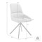 Armen Living Maverick Swivel Upholstered Dining Chair in Taupe Gray Faux Leather w Black Metal Legs - Set of 2 LCMVSITAGRYBLK - alternate 6