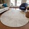 Homeroots 8' Beige And Brown Round Abstract Washable Indoor Outdoor Area Rug 596988 - alternate 7
