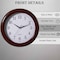 Clockswise Decorative Classic Brown Round Wall Clock For Living Room, Kitchen, Dining Room, Plastic QI004510.BN - alternate 9