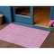 Homeroots 3' X 5' Blush And Ivory Striped Washable Indoor Outdoor Area Rug 595853 - alternate 1