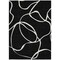 Homeroots 8' X 10' Black And Ivory Abstract Washable Indoor Outdoor Area Rug 597460 - alternate 5