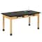 Diversified Spaces Compartment Table, Oak, Wood Frame, 60 in W, Black C714LBBK30N - alternate 1