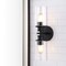 Jonathan Y Jules Edison 16.5" Cylinder 2-Light Iron/Seeded Glass Farmhouse Contemporary LED Wall Sconce, Black JYL7577A - alternate 9
