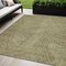 Homeroots 5' X 8' Green Beige And Brown Abstract Washable Indoor Outdoor Area Rug 597011 - alternate 1