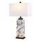 Jonathan Y Elizabeth 27.5" Contemporary Coastal Rectangular Alabaster Mosaic LED Table Lamp w/Nightlight Base, W JYL6201B - alternate 1