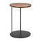 Homeroots 25" Brown and Black Wood and Iron Round Pedestal End Table 632663 - alternate 5