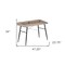 Homeroots 47" Taupe and Black Wood and Metal Parsons Computer Desk 489834 - alternate 6