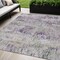 Homeroots 5' X 8' Lavender And Purple Striped Washable Indoor Outdoor Area Rug 609553 - alternate 1