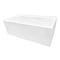 Kingston Brass 60" Acrylic Rectangular 2-Wall Corner Alcove Tub, Left Hand Drain, Glossy White VTAM6032L21TS - alternate 1