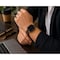 Elegani Band Compatible with Apple Watch 40mm, Dark Brown, Silver, Black, Yellow Gold, Rose Gold Buckle SVLTQR-DBRN-40 - alternate 4