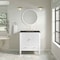 James Martin Vanities Myrrin 30" Single Vanity, Bright White w/ 3 CM Parisien Bleu Silestone Top 485-V30-BW-3PBL - alternate 7