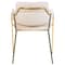 Leisuremod Axis Collection Modern Gold Dining Chair in Beige, 2PK ACG22BG2 - alternate 6