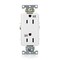 Leviton Receptacle Outlet, 15A, White, 125V WTD15-W - alternate 1