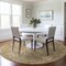 Homeroots 8' Khaki And Brown Round Damask Washable Indoor Outdoor Area Rug 603739 - alternate 5