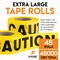 Xpose Safety Caution Tape, PVC, Caution/Cuidado, High Visibility Yellow, 3 in W., 1000 ft L., 48 PK PCCT-48-X - alternate 4