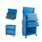 Homeroots Set of Two Blue Multi-Tier Steel Rolling Cabinet With Lid, 2PK 714590 - alternate 3
