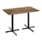 Flash Furniture Commercial 48x30 Natural HPL Tabletop with Black Table Height X Base ST-REC3048-NAT-T2230-GG - alternate 1