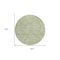 Homeroots 8' Green And Ivory Round Floral Washable Indoor Outdoor Area Rug 594619 - alternate 5
