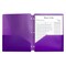 C-Line Products Two-Pocket Heavyweight Poly Portfolio Folder with Three-Hole Punch, Purple, 25PK 33939 - alternate 3