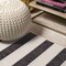 Jonathan Y Aveiro Wide Stripe Black/Cream 4 ft Round Indoor/Outdoor Area Rug SMB112B-4R - alternate 5