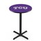 Holland Bar Stool Co 36" Blk Wrinkle TCU Pub Table, 36" dia. Top L211B3636TexChr - alternate 1