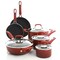 Kenmore Elite Andover 10 Piece Nonstick Aluminum Cookware Set in Red Gradient 126370.1 - alternate 8