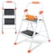 Wrightmaster 2-Step Steel Step Stool, 6 ft. Reach 900 lbs. Capacity with Non-Marring Feet, White Zoro1172EH-WHITE - alternate 1