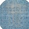 Homeroots 8' Blue Round Oriental Washable Indoor Outdoor Area Rug 607532 - alternate 6