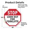 Signmission Stop Look Out for Forklifts, 10 Inch X 10 Inch, Vinyl Decal OC-D-10-57 - alternate 4