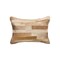Homeroots 12" X 20" Tan Patchwork Cowhide Lumbar Throw Pillow 544627 - alternate 3