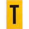 Brady Outdoor Vinyl 6 in Black on Yellow Letters T Card 1570-T - alternate 1