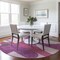 Homeroots 8' Blush And Mauve Round Geometric Washable Indoor Outdoor Area Rug 617898 - alternate 6