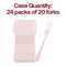 Smarty Had A Party Pink Baroque Disposable Plastic Dinner Forks, 480PK 8310-PNK-CASE - alternate 6