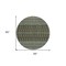 Homeroots 8' Brown Green And Olive Green Round Tribal Washable Indoor Outdoor Area Rug 582550 - alternate 5