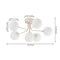 Jonathan Y Olivier Parisian 24" 6-Light Globe Modern Industrial Iron Bistro LED Semi Flush Mount, Almond JYL9542C - alternate 8