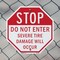 Signmission Stop Do Not Enter Severe Tire Damag, 10 inch X 10 inch, Aluminum Metal Signs, 2PK OC-A-2PACK-10-238 - alternate 5