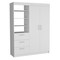 Homeroots 79" White Wood Two Door Three Drawer Combo Dresser 520130 - alternate 1