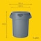 Rubbermaid Commercial BRUTE 55 gal Round Heavy Duty Plastic Can, Blue, None, Plastic, Not Applicable 1779732 - alternate 6