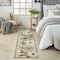 Homeroots 6' Ivory And Green Floral Indoor Outdoor Runner Rug 548028 - alternate 9