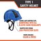 Malta Dynamics Safety Helmet, Polyethylene, Ratchet, Blue, Fits Hat Size One Size Fits Most HTBL1100 - alternate 7