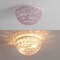 Jonathan Y Izzy 15.5" 2-Light Modern Glam Metal Dome LED Flush Mount with Crystal Flower Accents, White/Pink JYL9043B - alternate 9