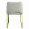 Homeroots Beige and Gold Upholstered Boucle Wing Back Dining Side Chair 573341 - alternate 7